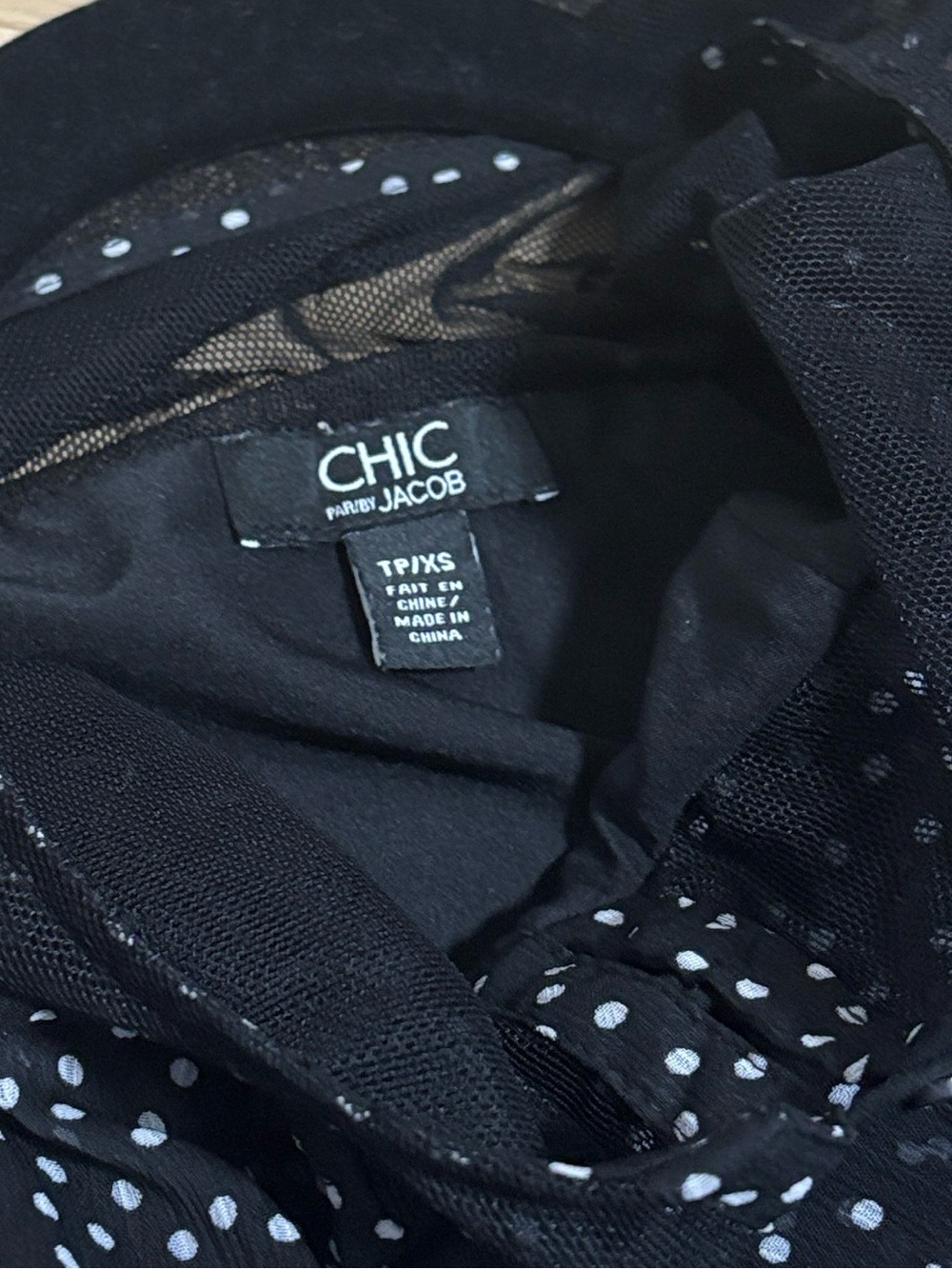 JACOB (XS) Sleeveless Black Polka Dot Midi Dress Mesh Flowy Lined Elastic Waist - Picture 8 of 15